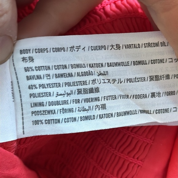 Abercrombie & Fitch Poplin Scrunch Strap Set Top (Red) - Picture 6 of 6